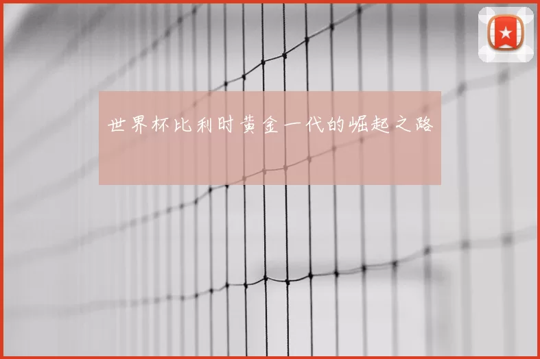 世界杯比利时黄金一代的崛起之路