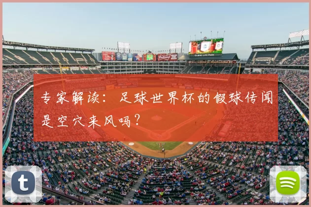 专家解读:足球世界杯的假球传闻是空穴来风吗?